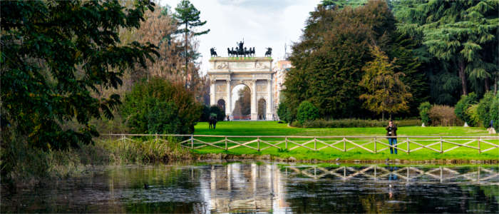 Popular park in Milano