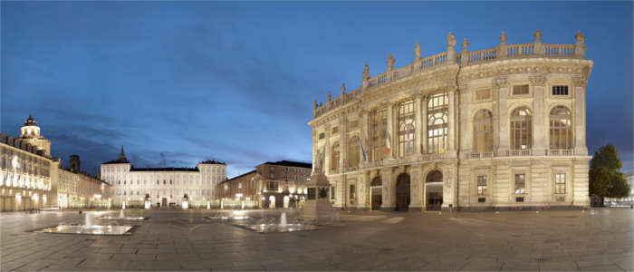 A square with palaces in Turin
