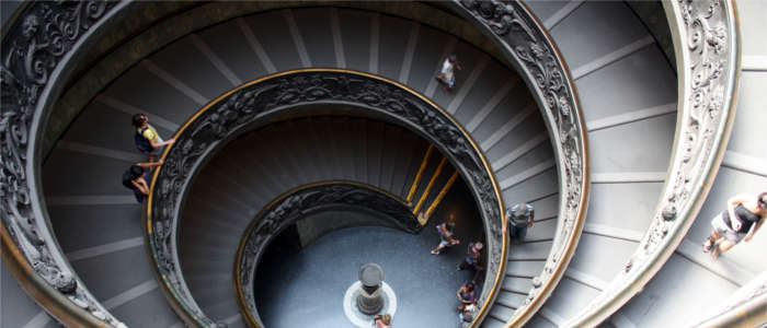 The round staircase in Vatican city