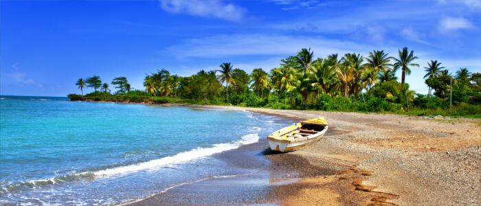 Boat at the Jamaican beach
