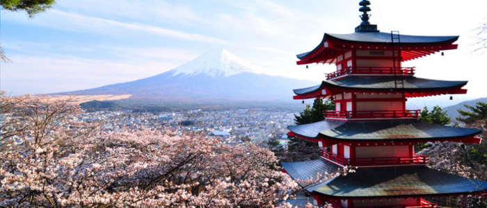 Japan with Mount Fuji