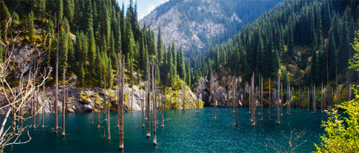 Lake Kaindy in Kazakhstan