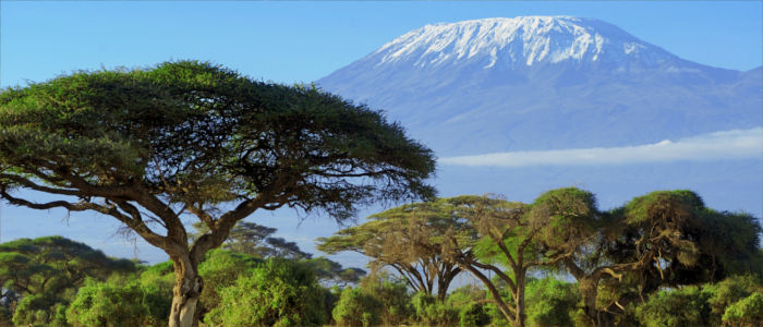 The peak of Mount Kilimanjaro in Kenya