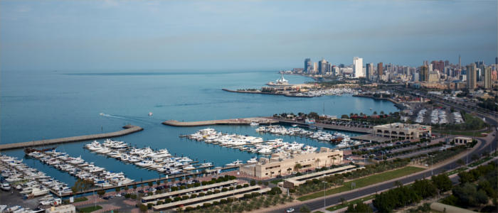 Kuwait City at the Persian Gulf