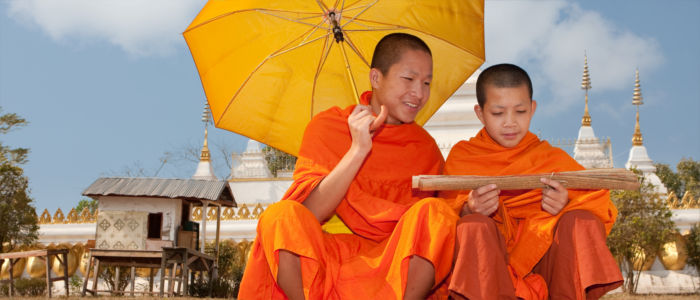 Buddhist monks in Laos