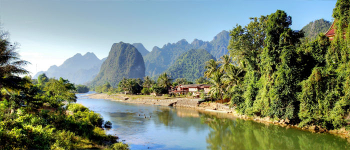 River near Vang Vieng in Laos