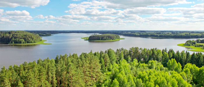 Lake sceneries in Lithuania