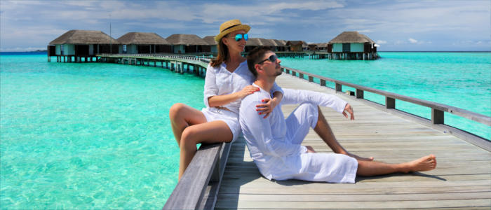 Stilt houses in the Maldives