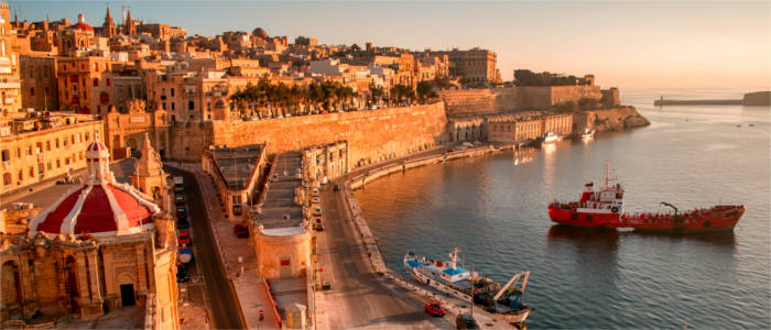 The harbour of Valletta