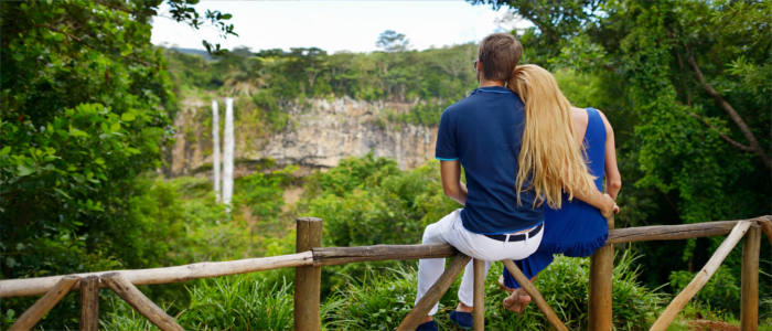 The Chamarel Falls in Mauritius