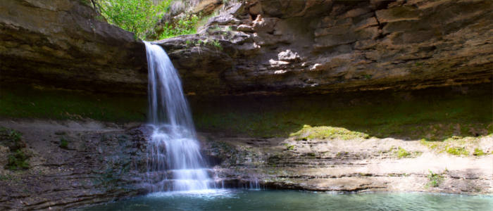 Idyllic waterfall in Moldova