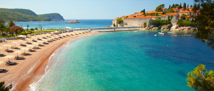 The beach of Sveti Stefan