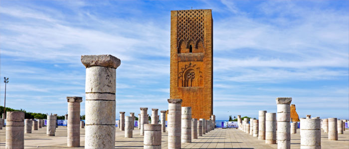 Hassan Tower in Rabat, Morocco