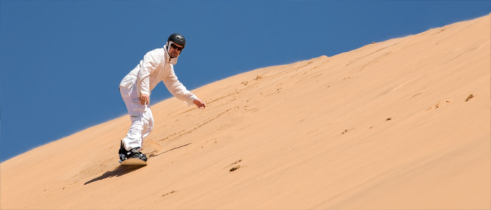 Sandboarding in Namibia