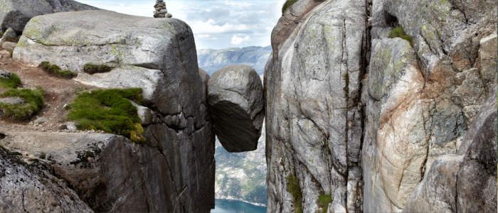 A rock between rocks - the Kjeragbolten