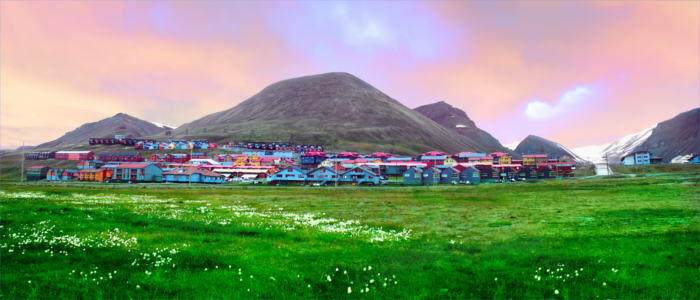 Verão ártico Longyearbyen