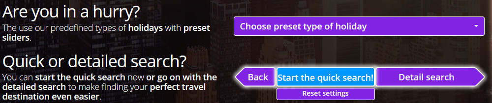 Quick and detailed search with Travelmyne