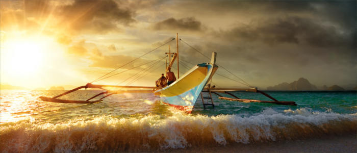 Traditional boats in the Philippines