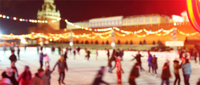 Ice skating in Moscow