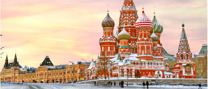 St Basil's Cathedral on the Red Square in Moscow, Russia