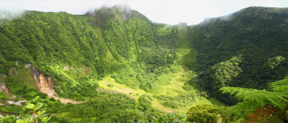 Volcanic crater Saint Kitts