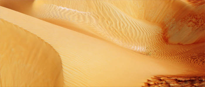 The sandy desert in Saudi Arabia