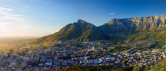 Cape Town and the Table Mountain in South Africa