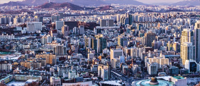 The metropolis of Seoul in South Korea
