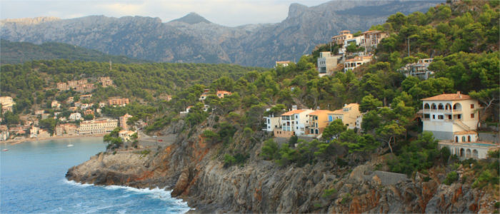 Mountains and forests at the coast on Majorca