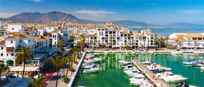 Seaport city at the Costa del Sol