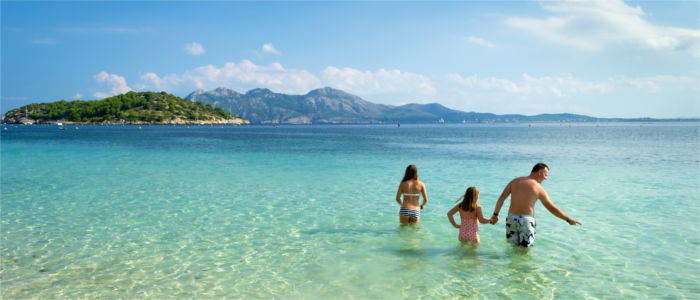 Bathing in the sea near Majorca