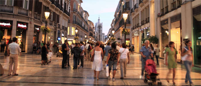 Shopping mile in Málaga