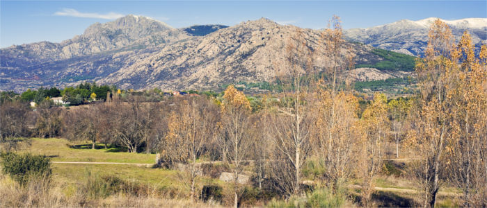 Mountain landscape in the region Madrid