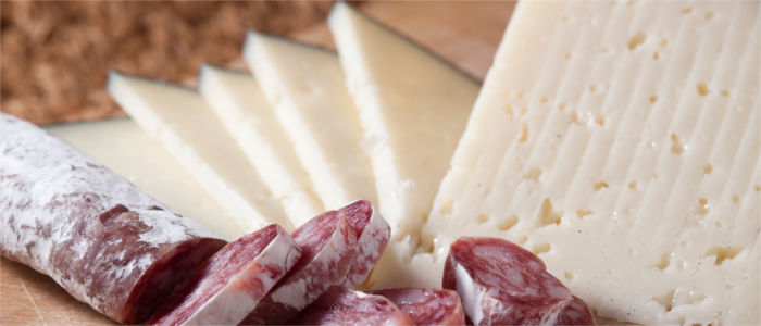 Manchego cheese and Spanish sausage