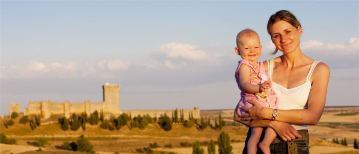 Mother with child in the province Burgos