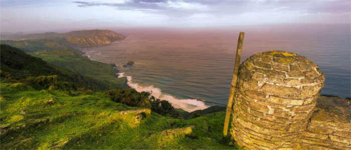 Coastal landscape at the Costa Verde