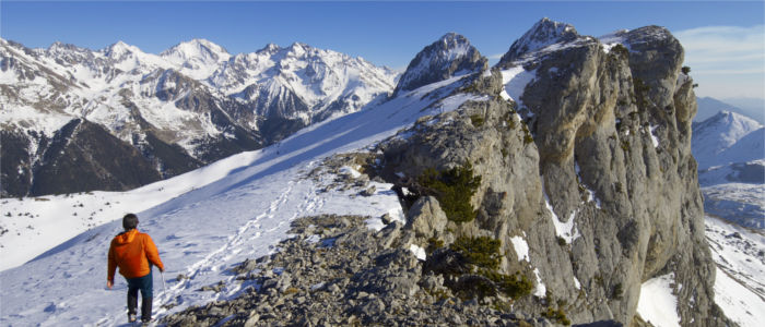 Hiking in winter