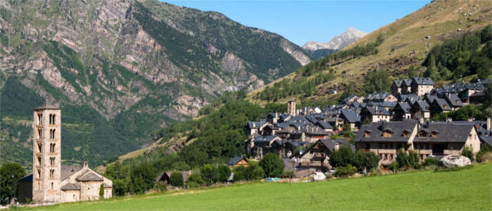 Mountain village and Romanesque church