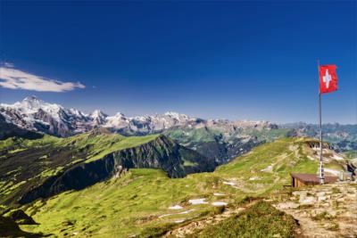 View of the Alps in the Bernese Oberland