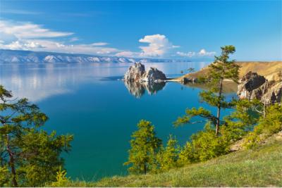 Panoramic view of Lake Baikal