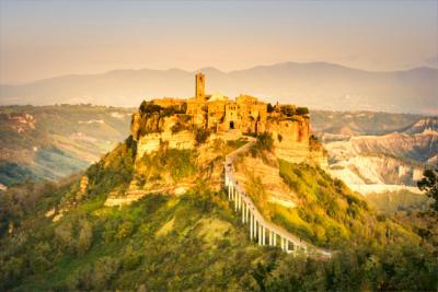 Landscape and medieval town in Lazio