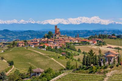 Mountainous and hilly landscape of Piedmont