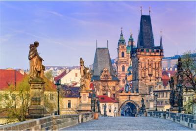 Famous bridge in Prague