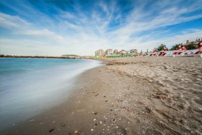 Bathing beach in Rimini