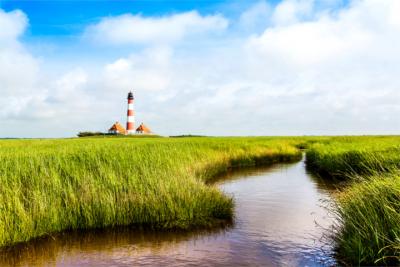 Westerheversand Lighthouse in Westerhever