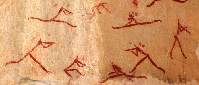 Mysterious rock paintings on the Drakensberg, Swaziland