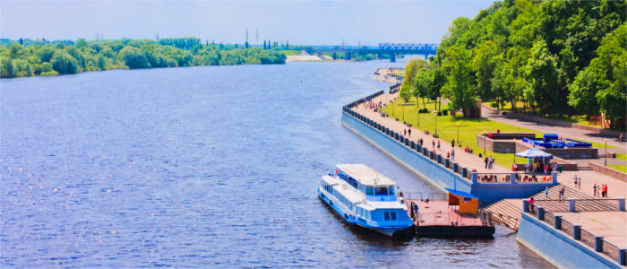 Passenger ship on the Rhine in Basel