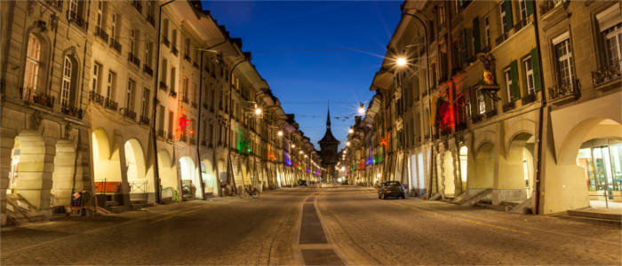 Bern's old part of town at night