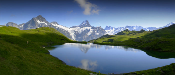 The Bernese Alps and a lake