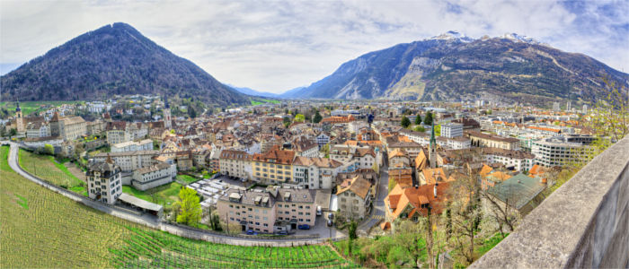The old part of town of Graubünden's capital Chur